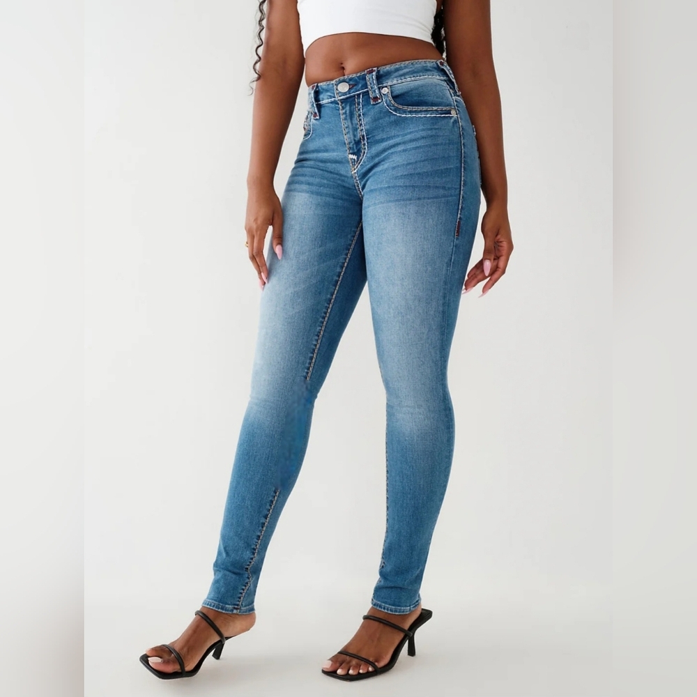 True Religion Stella Midrise Skinny Super T Jeans Size 26 - Picture 2 of 10